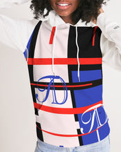 Load image into Gallery viewer, Blue and Red Abstract logo Hoodie Women&#39;s Hoodie
