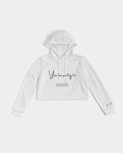 Load image into Gallery viewer, You too Pretty to Stress Women&#39;s Cropped Hoodie