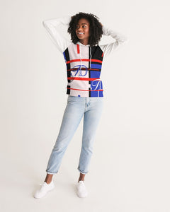 Blue and Red Abstract logo Hoodie Women's Hoodie