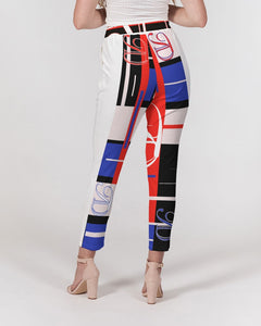 Queen Shhhh! Logo Pants Women's Belted Tapered Pants